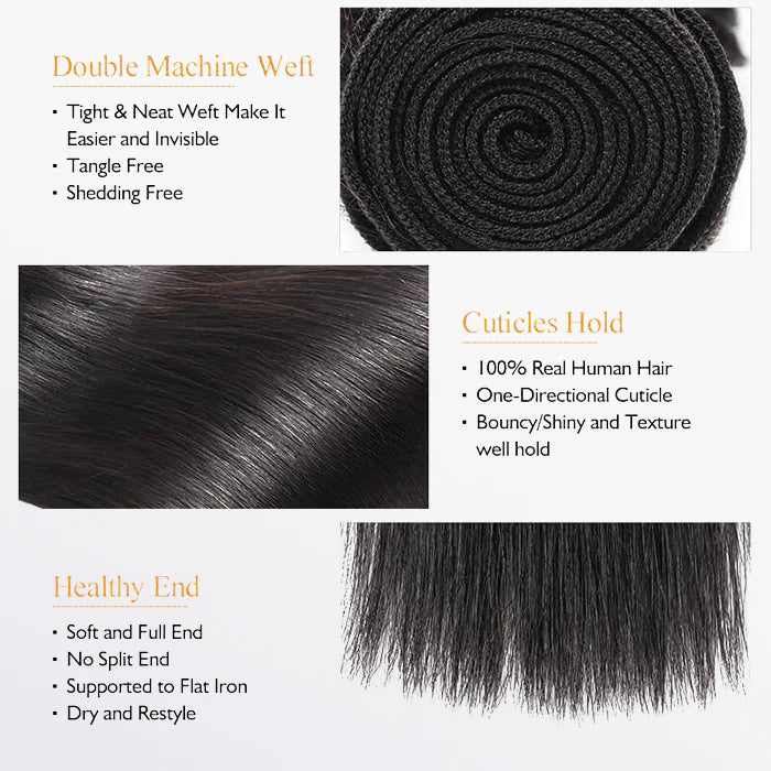 Premium 12A Hair Bundles Straight